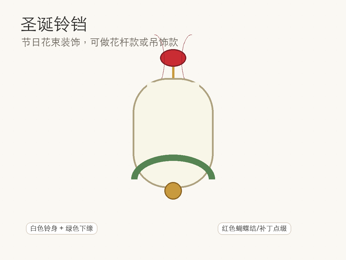 圣诞铃铛钩针编织图解教程