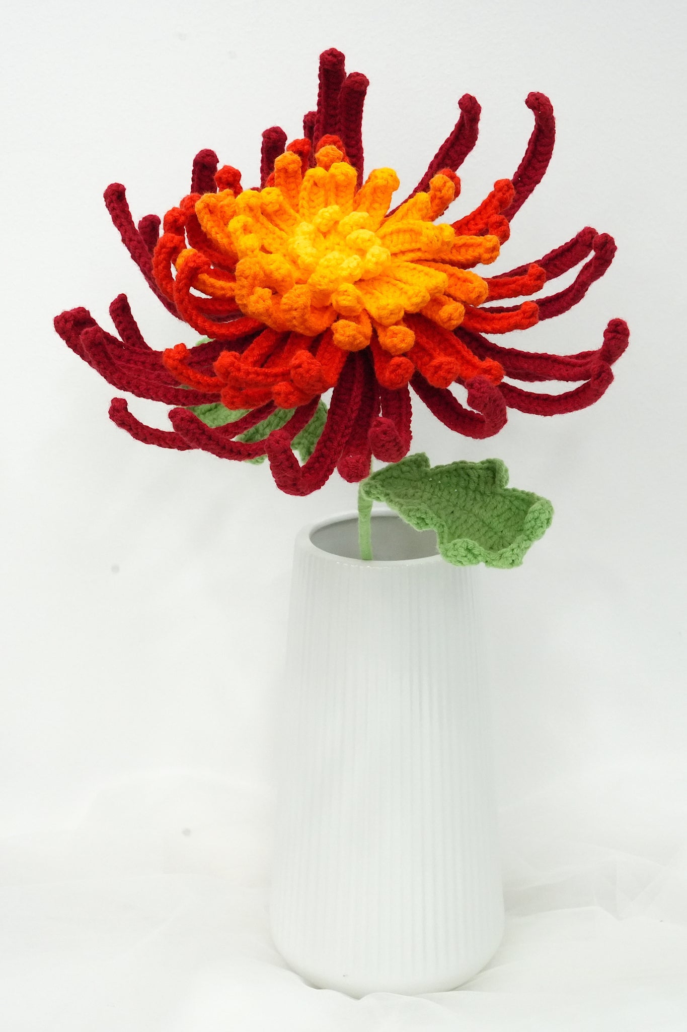 菊花钩针图解