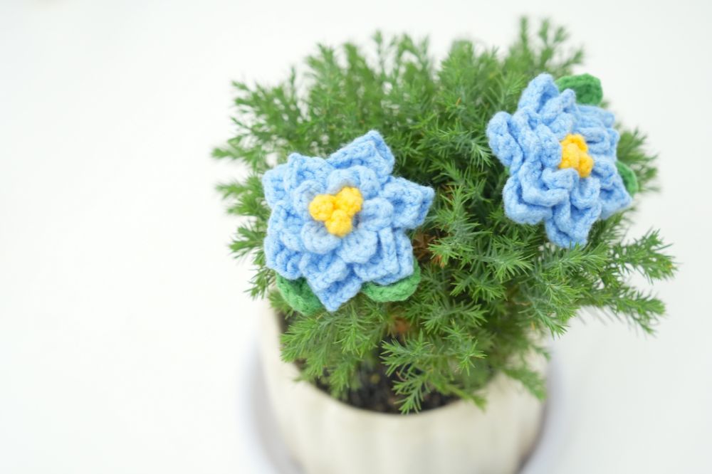 栀子花贴花钩针编织图解教程2
