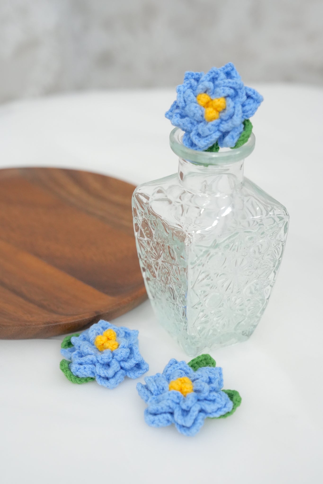 栀子花贴花钩针图解