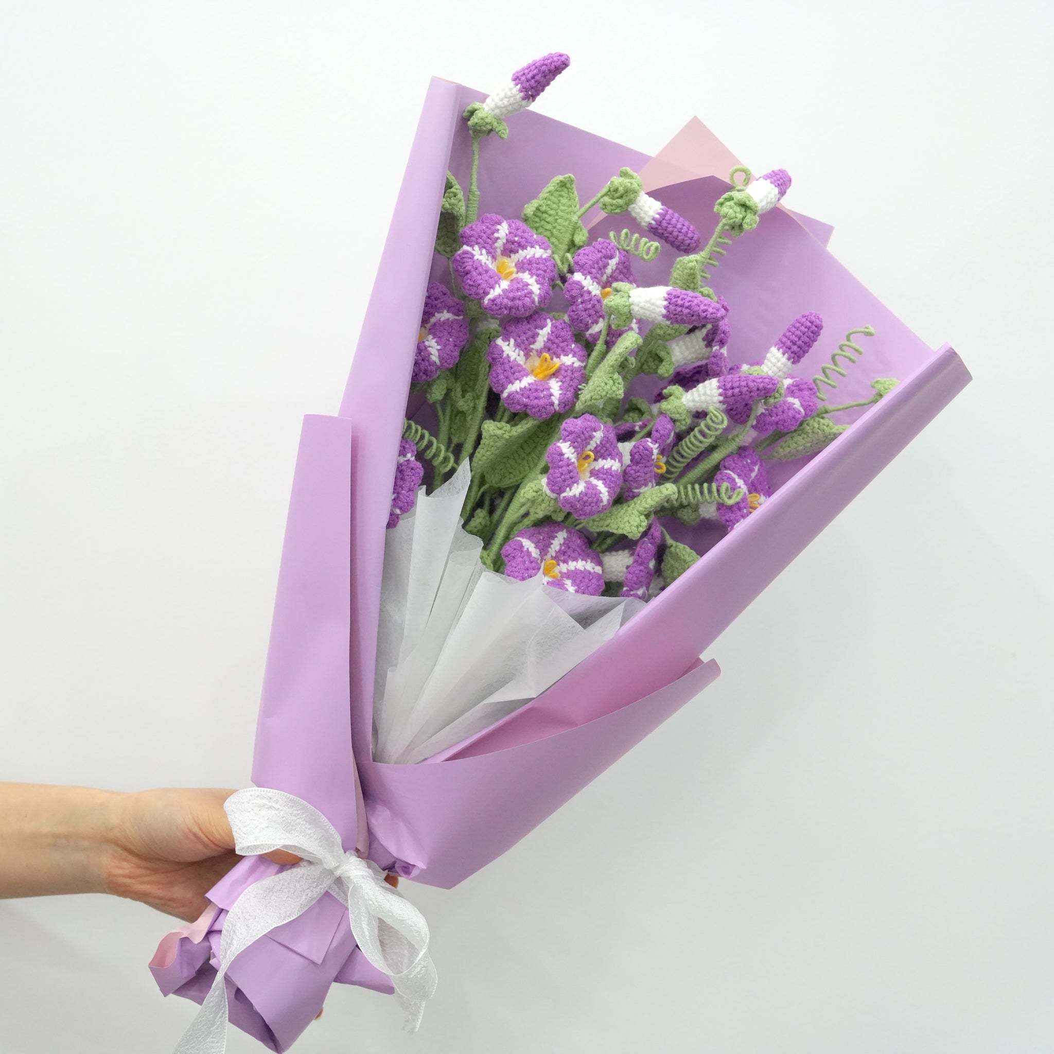 牵牛花钩针图解