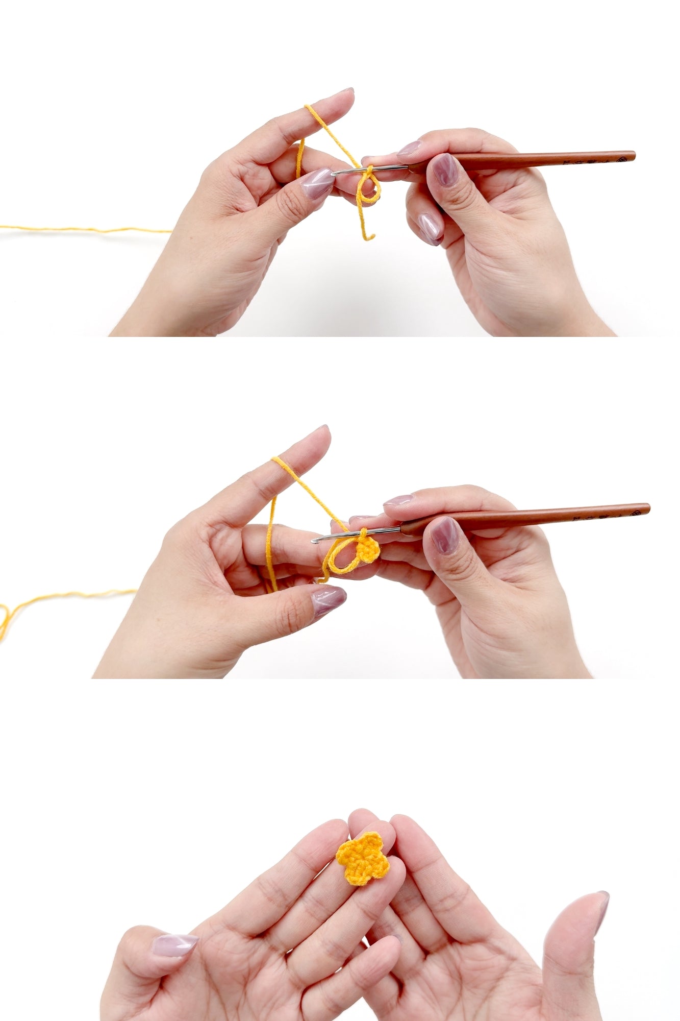 桂花钩针图解